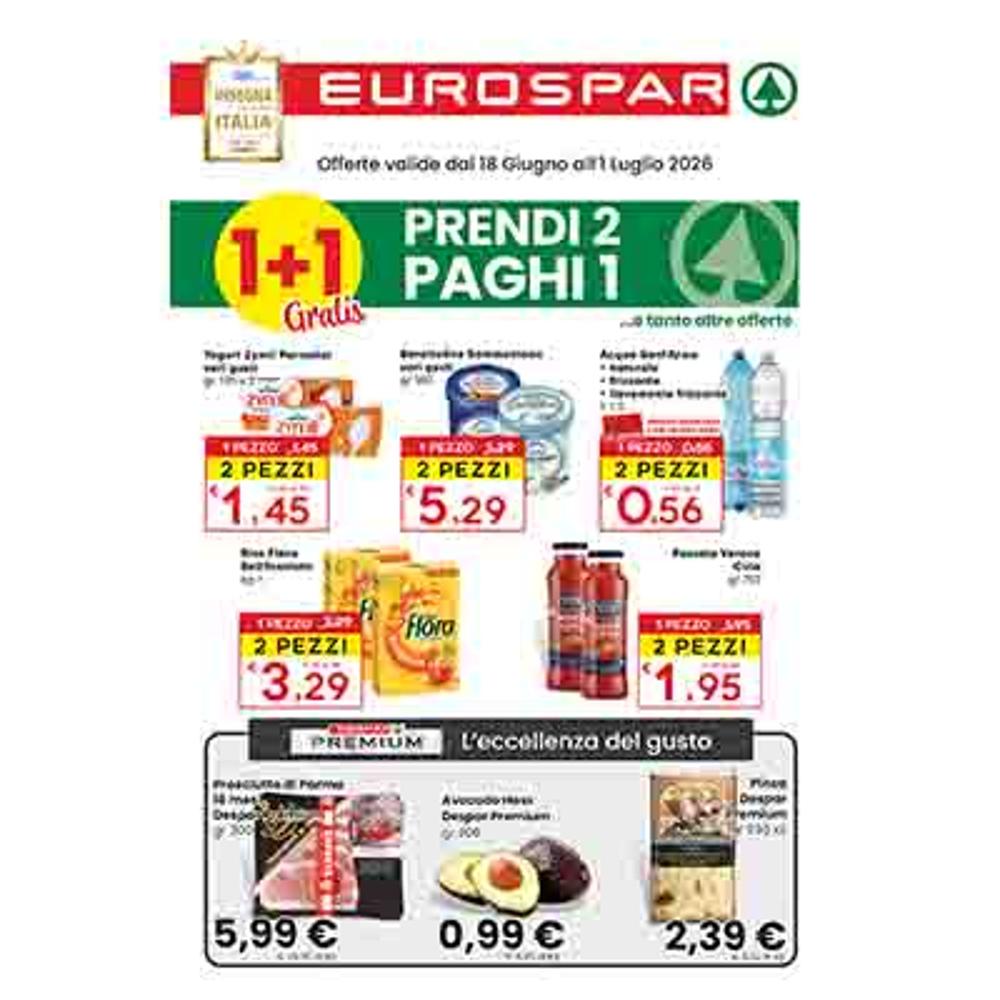 volantino VOLANTINO EUROSPAR  18 GIUGNO - 1 LUGLIO dal 2026-06-18 00:00:00 al 2026-07-01 00:00:00