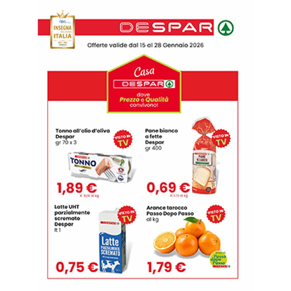 volantino VOLANTINO DESPAR 15-28 GENNAIO dal 2026-01-15 00:00:00 al 2026-01-28 00:00:00