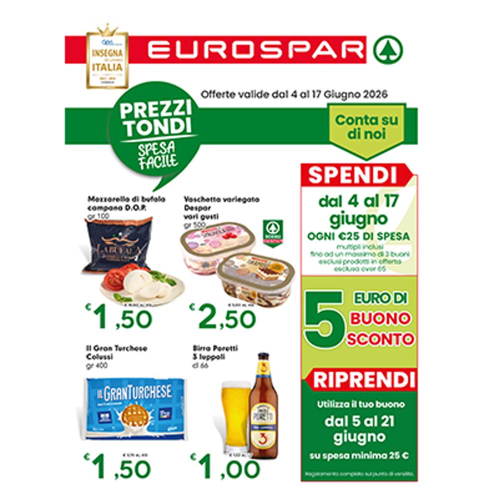 volantino VOLANTINO EUROSPAR DAL 4 AL 17 GIUGNO dal 2026-06-04 00:00:00 al 2026-06-17 00:00:00