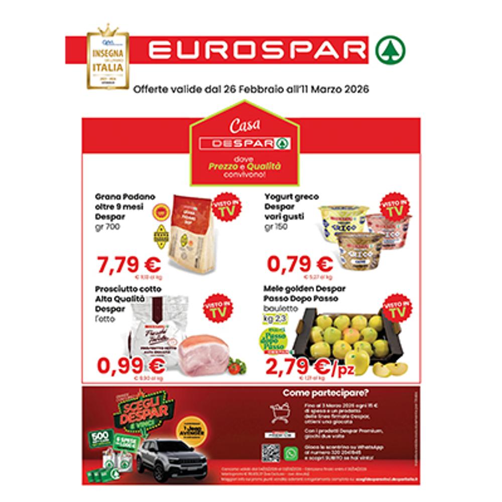 volantino VOLANTINO EUROSPAR 26 FEBBRAIO - 11 MARZO dal 2026-02-26 00:00:00 al 2026-03-11 00:00:00
