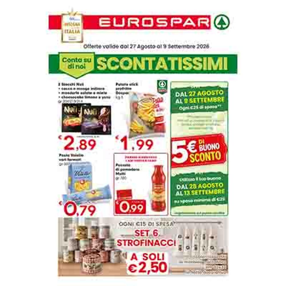 volantino VOLANTINO EUROSPAR 27 AGOSTO - 9 SETTEMBRE  dal 2026-08-27 00:00:00 al 2026-09-09 00:00:00